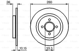FREN DİSKİ. ARKA. 280 /10.2-8.9 MM resmi