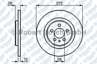 FREN DİSKI ARKA DÜZ 272MM P807 C8 02-> resmi