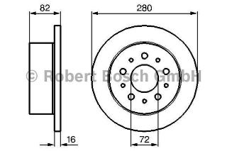 FREN DİSKİ ARKA 14Q DUCATO 94>06 / BOXER 94>06 / JUMPER 94>06 DÜZ 280MM DF4481S resmi