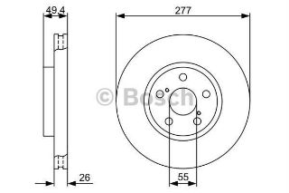 ÖN FREN AYNASI AVENSİS 1.6VVTI-1.8VVTI-2.0 D4 VVT-İ-2.4 03 277X26X5DLXHAVALI 0986479979 resmi