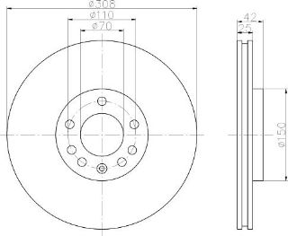 ÖN FREN AYNASI ADET ASTRA G 2.0 16V 01-05 ASTRA H 1.6 T-2.0 T 04 resmi