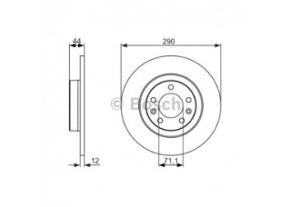 FREN DİSKİ ARKA 508 10> DÜZ 289,7MM resmi
