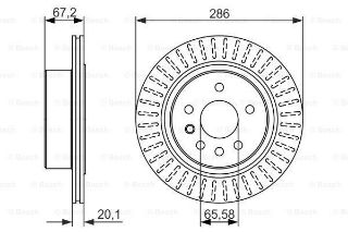 FREN DİSKİ. ARKA. 286.0 /20.0-18.0 MM resmi