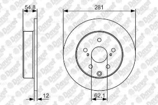 FREN DİSKİ. ARKA. 281 / 12-10.5 MM resmi