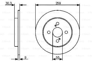 FREN DİSKİ. ARKA. 259 /9-7.5 MM resmi