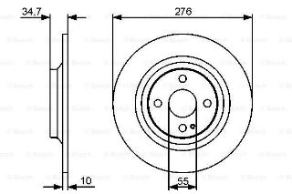 FREN DİSKİ. ARKA. 276 /10-8 MM resmi