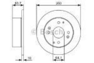 FREN DİSKI ARKA (4D 260MM)  ACCORD VI  CG 1.8I  99- resmi