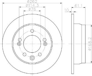 FREN DİSKI ARKA 262MM HYUNDAİ I30 07-12 IX35 10> 1.4 1.6 2.0 KİA CEED 07-12 SPORTAGE 10> resmi
