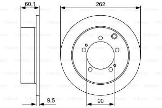 FREN DİSKİ. ARKA. 262 /9.5-8.4 MM resmi