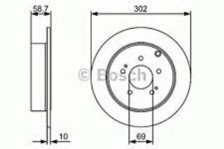 FREN DİSKI, ARKA, [302,0 /10,0-8,4 MM] resmi