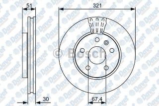 ÖN FREN AYNASI ADET OPEL INSIGNIA 08 9-5 YS3G 10 17 JANT 321X30X5DLXHAVALI resmi