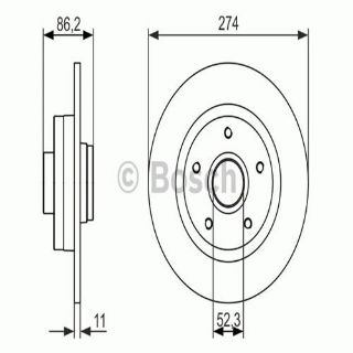 FREN DİSKI ARKA 274MM RENAULT SCENİC III 1.4 1.6 2.0 2.0DCI 09-> resmi