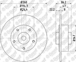 FREN DİSKİ ARKA MEGANE III 08> FLUENCE 08> DÜZ 260MM resmi