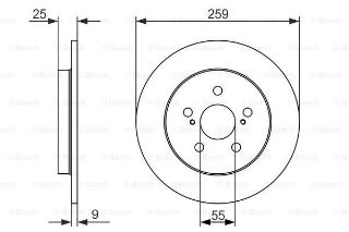 FREN DİSKI, ARKA, [259 /9-7,5 MM], KAPLAMALI resmi