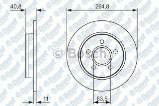 FREN DİSKİ ARKA CMAX  07> CMAX  03> FOCUS II 04> 15-16 JANT DÜZ 265MM resmi