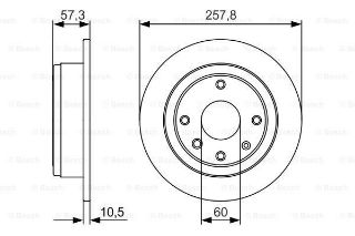 FREN DİSKİ ARKA AVEO 2006-2007-LACETTİ 2005 NUBIRA 2005 OPTRA 2003-2008 resmi