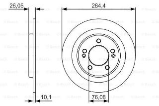 FREN DİSKİ. ARKA. 284.2 /10.1-8.5 MM . KAPLAMALI resmi