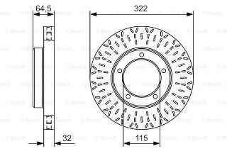 FREN DİSKİ. ÖN. 322 MM / 32-3 MM HAVA KANALLI 0986479T23 resmi