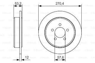 FREN DİSKİ. ARKA. 27 MM / 12-1.4 MM resmi