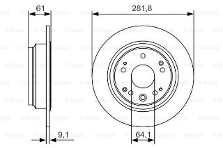 FREN DİSKİ. ARKA. 281.8 MM / 9.1-7.5 MM resmi