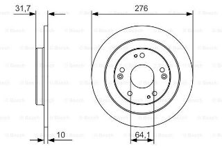 FREN DİSKİ. ARKA. 276 MM / 10-8 MM resmi