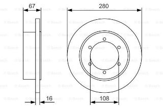 FREN DİSKİ. ARKA. 279.9 MM / 16-13 MM resmi