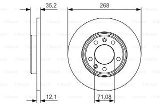 FREN DİSKİARKA 308 13> / C4 PICASSO 13> DÜZ 268MM DF6656 resmi