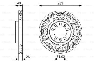 FREN DİSKİ ÖN 308 13> HAVALI 283MM resmi