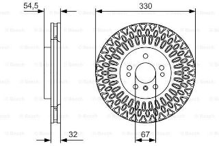 FREN DİSKİ. ÖN. 330 /32-29.4 MM . KAPLAMALI. YÜKSEK KARBON ALAŞIMLI - AMG PAKET OLMAYANLAR İÇİN resmi
