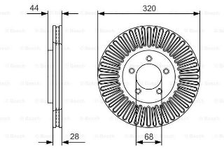 FREN DİSKİ. ÖN. 320 /28-26 MM . KAPLAMALI. YÜKSEK KARBON ALAŞIMLI resmi
