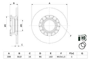 FREN DİSKİ ARKA BM TRANSIT V-362/63 12- resmi