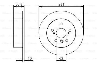 FREN DİSKİ. ARKA. 281.0 /10.0-8.5 MM resmi