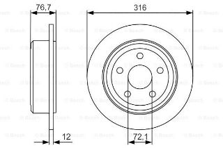 FREN DİSKİ. ARKA. 316 /12-10.4 MM resmi