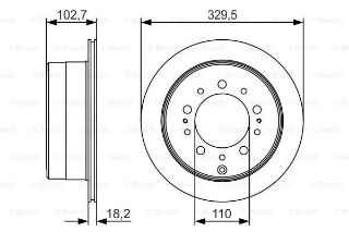 FREN DİSKİ. ARKA. 329.5 /18.2-16 MM . HAVA KANALLI resmi