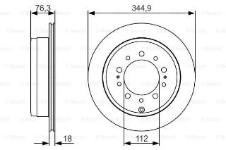 FREN DİSKİ ARKA LAND CRUISER 08> HAVALI 345MM resmi