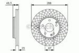 ÖN FREN AYNASI MERCEDES W203-C180-C200-W202-W210-E200-E220 288X25X5DLXHAVALI 0986478624 resmi