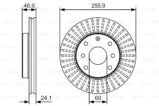 ÖN  FREN DİSKI HAVALI 4 BİJON 256MM LACETTİ 05> resmi