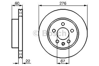 ÖN FREN AYNASI MERCEDES VİTO W638 96-03 275.8 / 22-19 MM HAVA KANALLI 0986478861 resmi