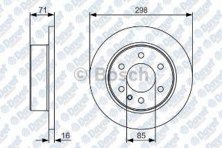 FREN DİSKİ CRAFTER 06-17  SPRINTER 06-17 W906  ARKA DÜZ TEK TEKER 3.5 TON 298-6 resmi