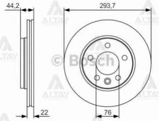 FREN DİSKİ TRANSPORTER T5 03-09  TRANSPORTER T6 09-15  16 JANT ARKA HAVALI 294-5 resmi