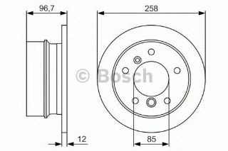 FREN DİSKI [5D-258MM] SPRINTER 214 NGT 00- M 111.984 resmi