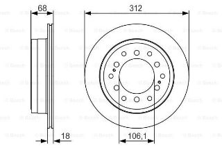 FREN DİSKİ ARKA LAND CRUISER 88>09  HAVALI 312MM resmi