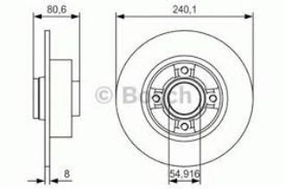 FREN DİSKİ ARKA CLİO III 1.5DCI  [240 / 8-7 MM] resmi