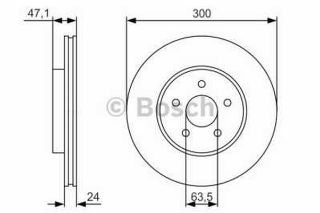 ÖN FREN AYNASI ADET MONDEO III 1.8-2.0-2.2 00-07 JAGUAR X-TYPE 01 300X24X5DLX 0986478718 resmi