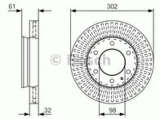 ÖN FREN AYNASI FORD RANGER-BT 50 B22-B32-UP-UR 2.2 TDCİ-2.2 TDCİ 4X4-2.5İ 4X4 302X32X5DXHAVALI resmi