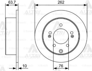 FREN DİSKİ CERATO  SOUL 11=  ARKA DÜZ 262-5 resmi