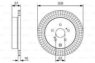 FREN DİSKİ. ARKA. 308.0 /16.0-14.0 MM resmi