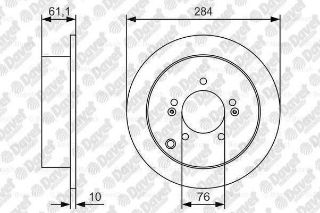 FREN DİSKİ. ARKA. 284 MM / 1.1.8.4 MM resmi
