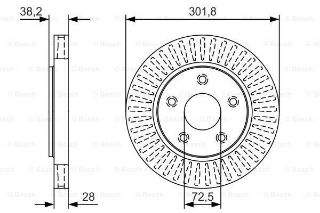 ÖN  FREN DİSKI FIAT FREEMONT 2.0 CHRYSLER GRAND VOYAGER V DODGE JOURNEY 11> resmi