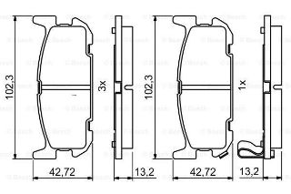 FREN BALATASI ARKA FİŞLİ MAZDA MX5 GDB3318 resmi